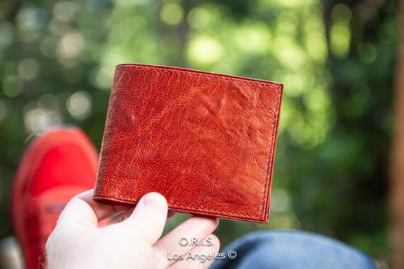 LAST ONE! Distressed Cognac Brown Goat Leathe...