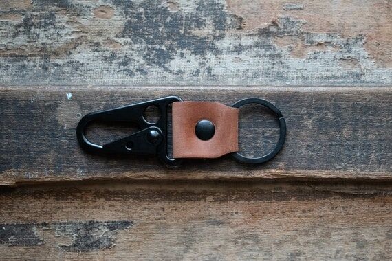 Shell Cordovan Keychain, Handmade Leather Key...