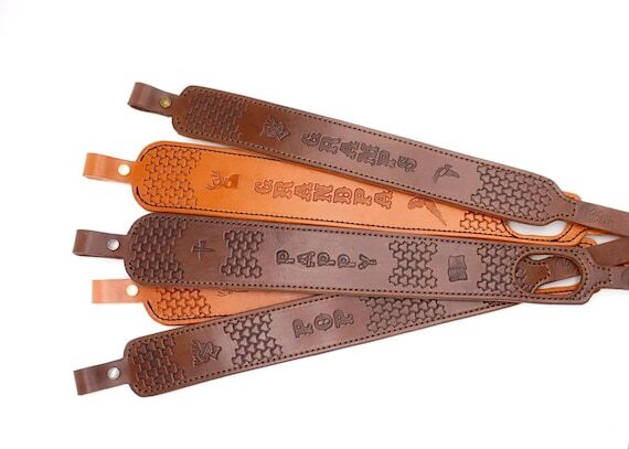 Custom Leather Sling, Personalized Hunting St...