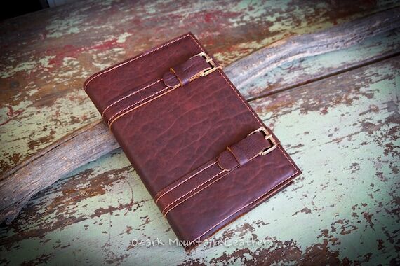 Leather Bible or book Cover Bison Leather wit...