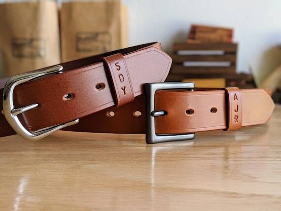Handmade Custom Leather Belt: Personalized Ve...
