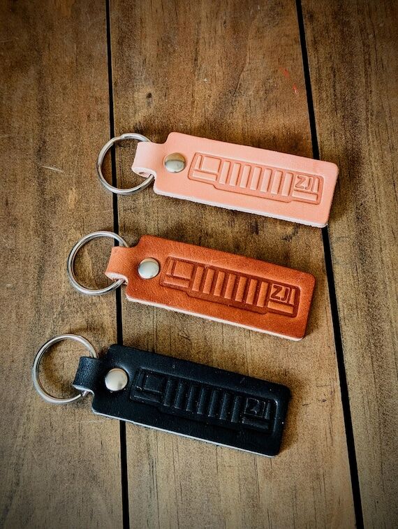 Leather ZJ Inspired Keychain Handmade multipl...
