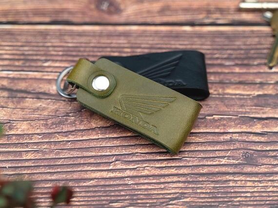 Honda Leather Motorbike Keyring: Personalized...