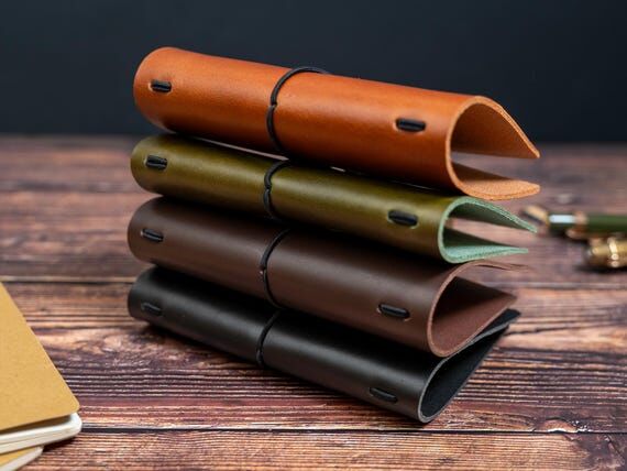 Full Grain Leather Journal Notebook Cover: Tr...
