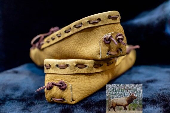 Handmade Buckskin Moccasins – Top-Grain Lea...