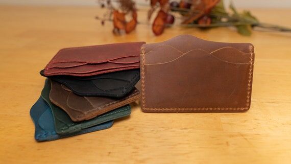 Personalized Leather Card Holder: Minimalist ...