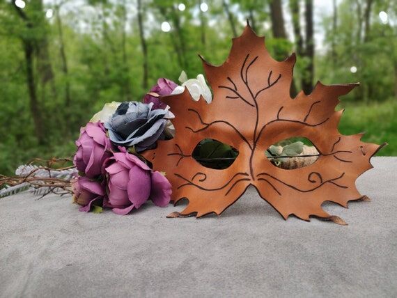 Leaf Druid Mask Guardian Leather Mask Victori...