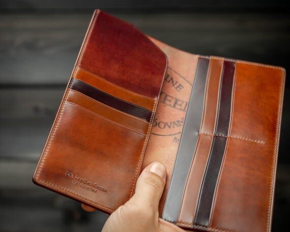 Handstitched Shell Cordovan Long Wallet - Mar...