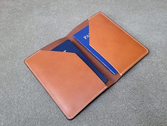 Double passport holder, dual passport cover, ...