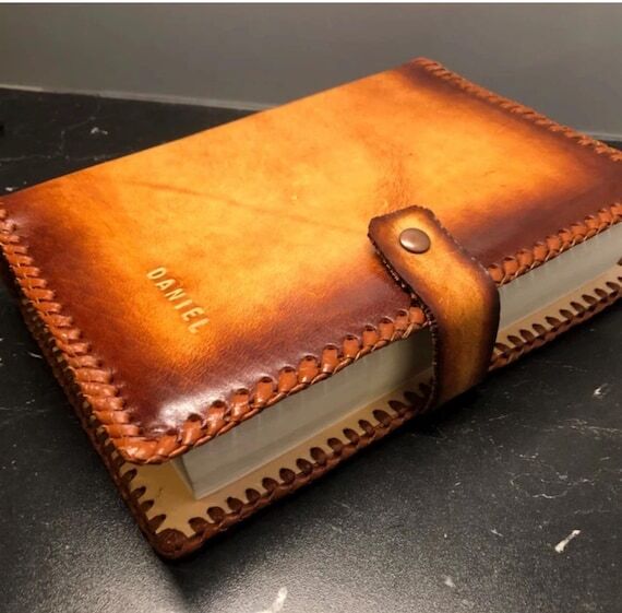 Personalized Leather Bible Cover: Hand Stampe...