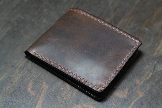 Handmade Leather Bifold Wallet: Personalized ...