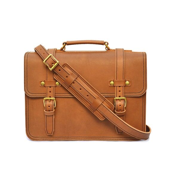 Simple XL Mens Leather Briefcase, Leather Cro...
