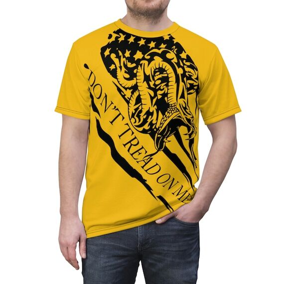 Dont Tread On Me T-Shirt: Gadsden Flag All Ov...