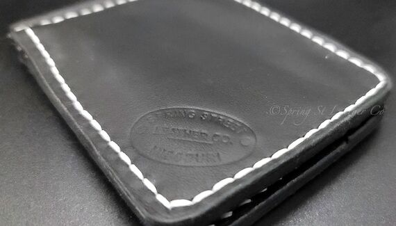 Handmade Full Leather Money Clip Wallet - Sli...