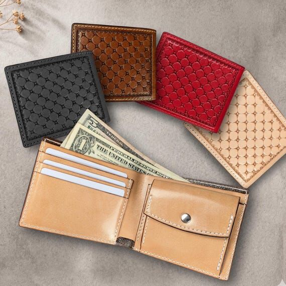 Leather Bifold Wallet with Coin Pocket – Ha...
