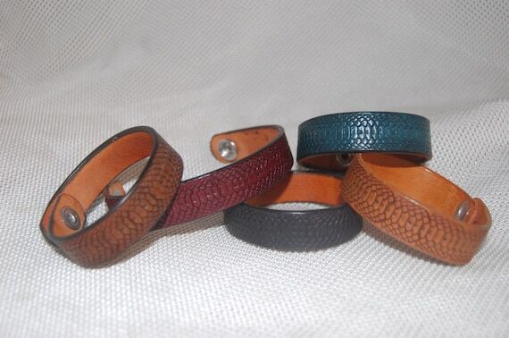 leather bracelet, friendship bracelet, snake ...