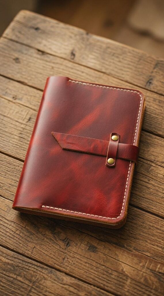 Handmade Cayenne Leather B6 Stalogy Journal C...