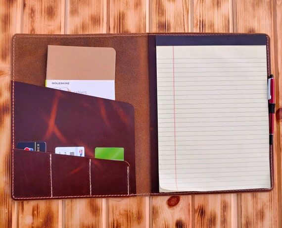 Leather A4 Note Pad Portfolio Cover, A4 Size ...