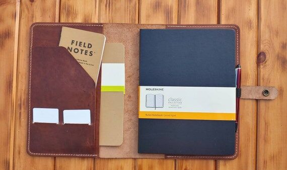 Leather Moleskine (No Social Media)-Large Journal Cover, (No Social Media)-La...