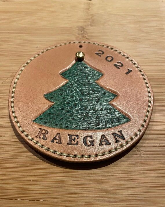 Handmade Leather Christmas Ornament | Persona...