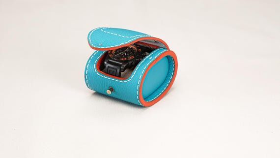 Handmade Leather Watch Case – Travel Roll, ...