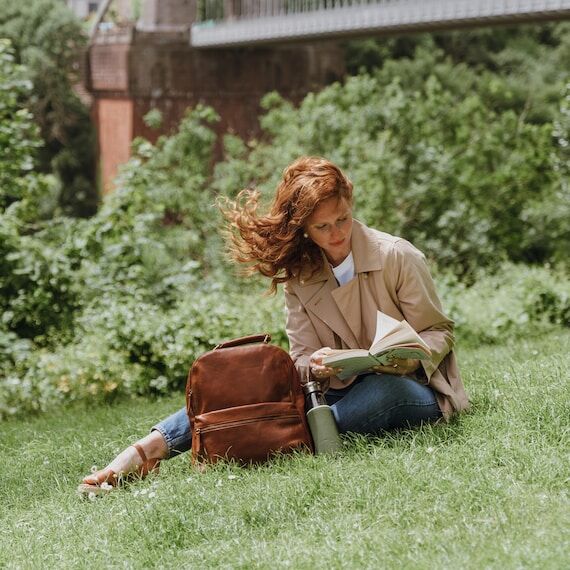 Leather Travel Backpack, Handmade Rucksack fo...