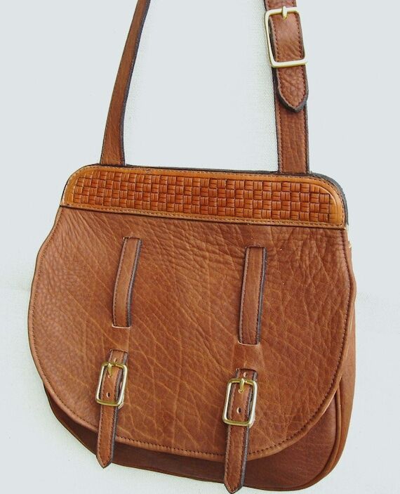 Ladies Shoulder Bag-Genuine American Bison...