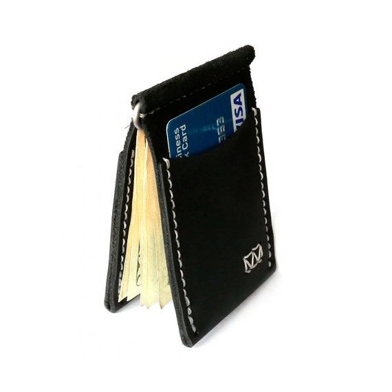 Full-Grain Leather Money Clip Wallet | Slim M...