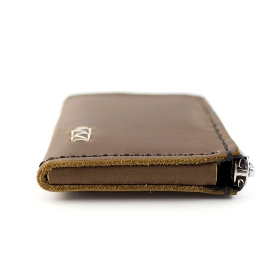 Hand-Stitched Leather Zipper Wallet | Minimal...