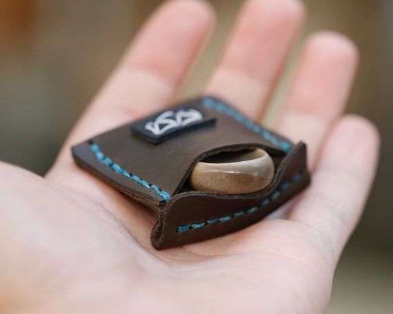 Handmade Leather Ring Pouch | Minimalist Ring...