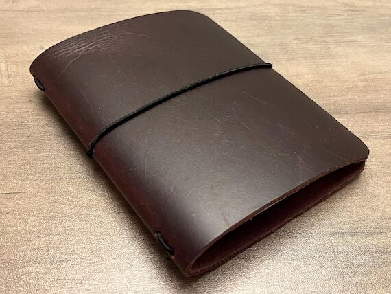 SB Foot Black Cherry Leather Mini Journal: Ha...