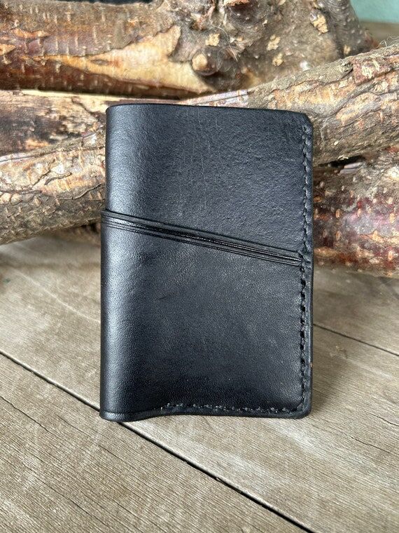 Small Handmade Leather Western Wallet Black...
