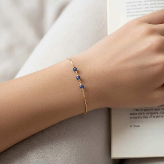 Genuine Sapphire Bracelet, September Birthsto...