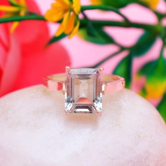 Handmade Aquamarine Ring, Ethnic 925 Sterling...