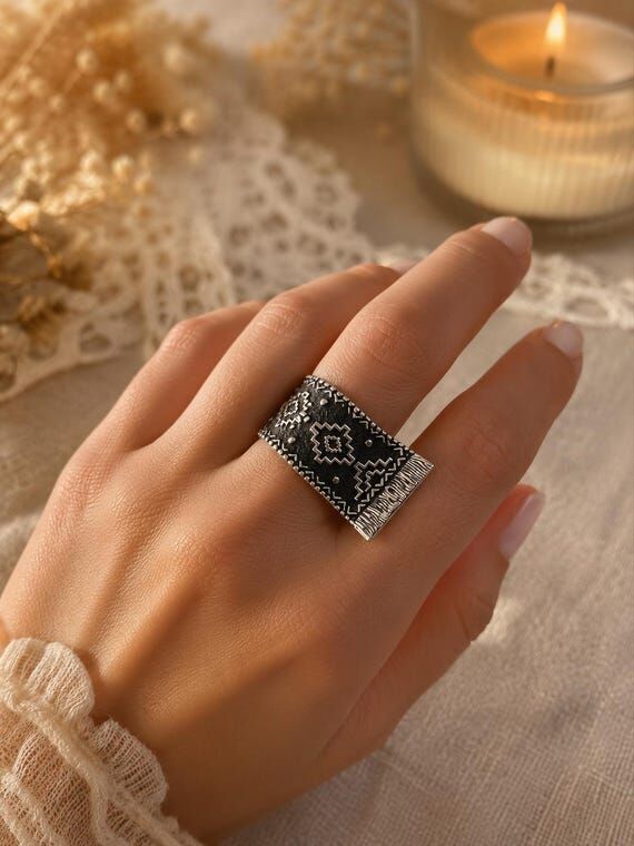 Armenian Silver Carpet Ring Armenian Rug Stat...