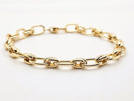 Thick Gold Chain Bracelet, Chunky Thick Chain...