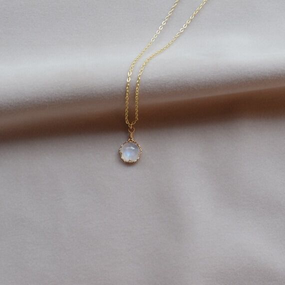 Natural Moonstone Necklace,Gemstone Necklace,...