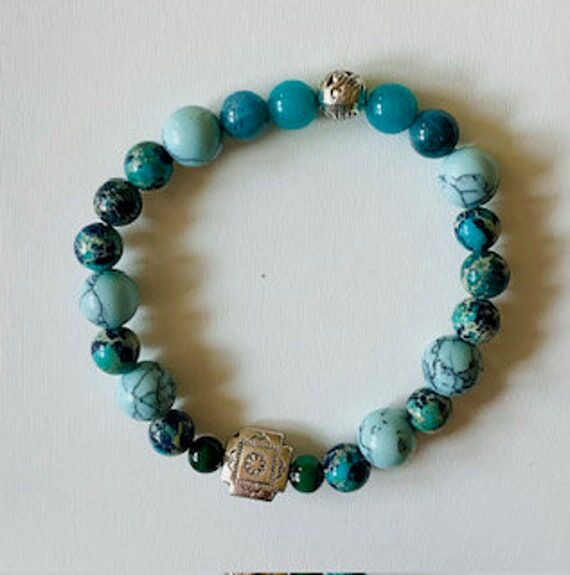 Turquoise, imperial jasper, chalcedony, antiq...