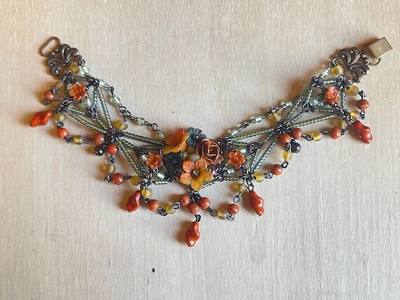 Vintage COLLEEN TOLAND Handbeaded Handmade In...