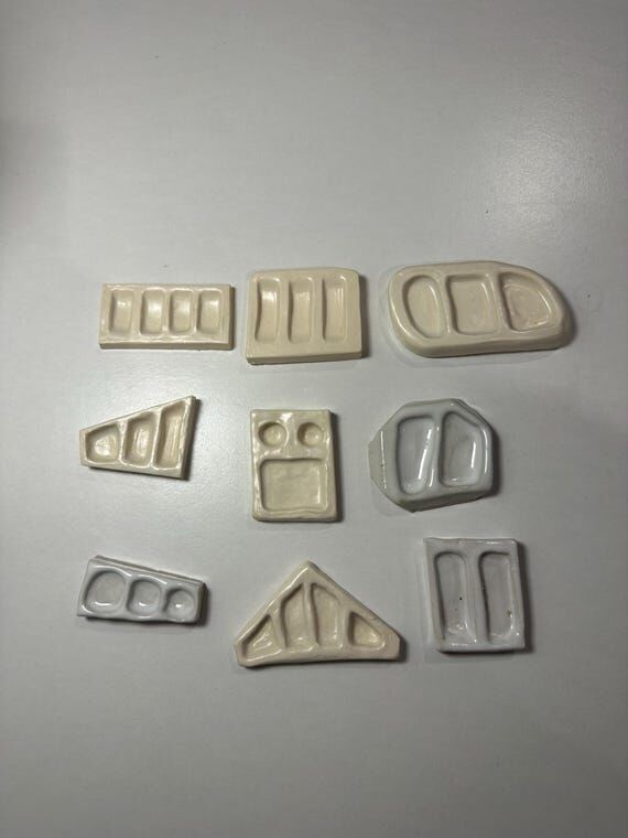 Handmade Ceramic Artist Palette: Watercolor, ...