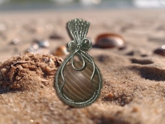 Aragonite Stainless Steel Handmade Necklace -...