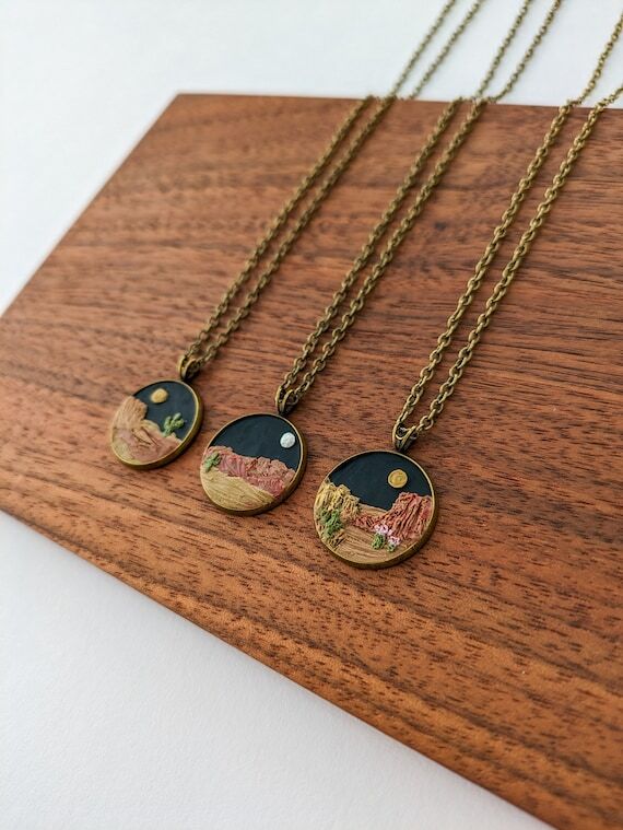 Handmade Desert Clay Necklace | Arizona Lands...