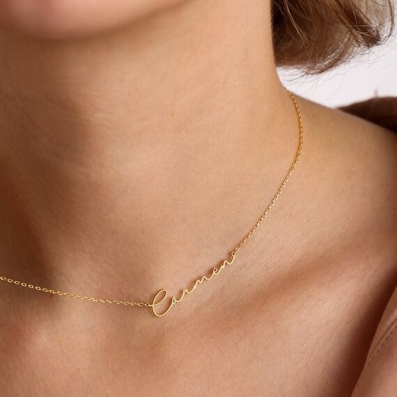 Personalized Signature Necklace, Custom Name ...
