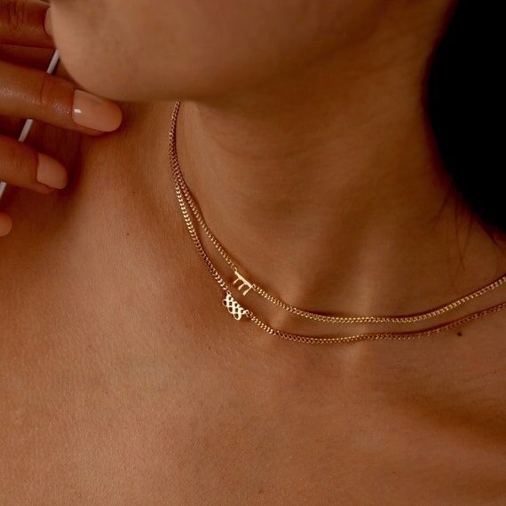Angel Number Necklace with Curb Chain, Sterli...