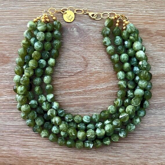 SAGE GREEN NECKLACE Necklace for Women Green ...