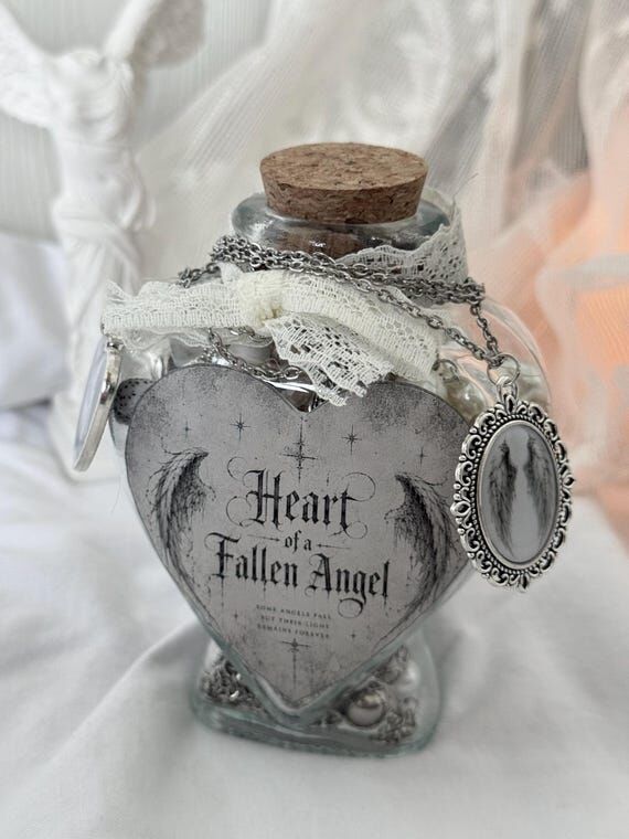 Heart of a Fallen Angel Jewelry Jar, Angelcor...