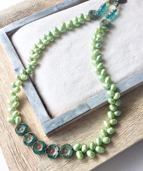 Handmade Green Emerald Turquoise Real Rare Pe...