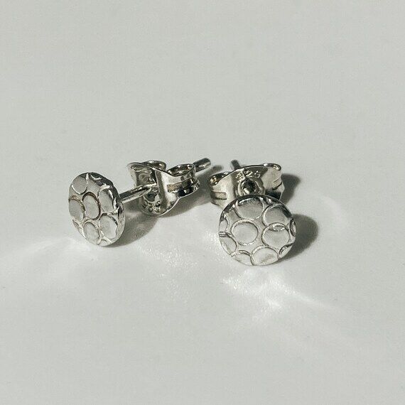 Small handmade round stud earrings...