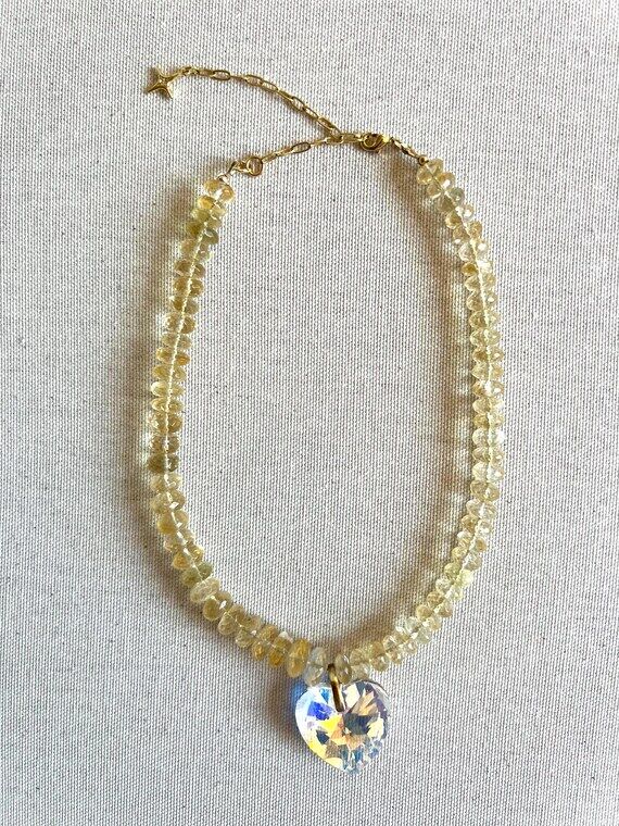 Faceted Citrine Gemstone Litios Heart Love of...