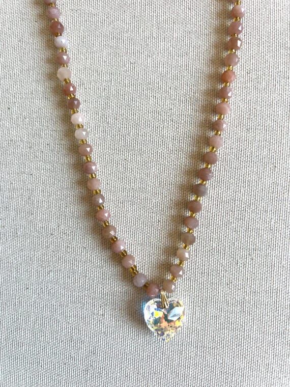 Litios Faceted Peach Moonstone Gemstone Small...